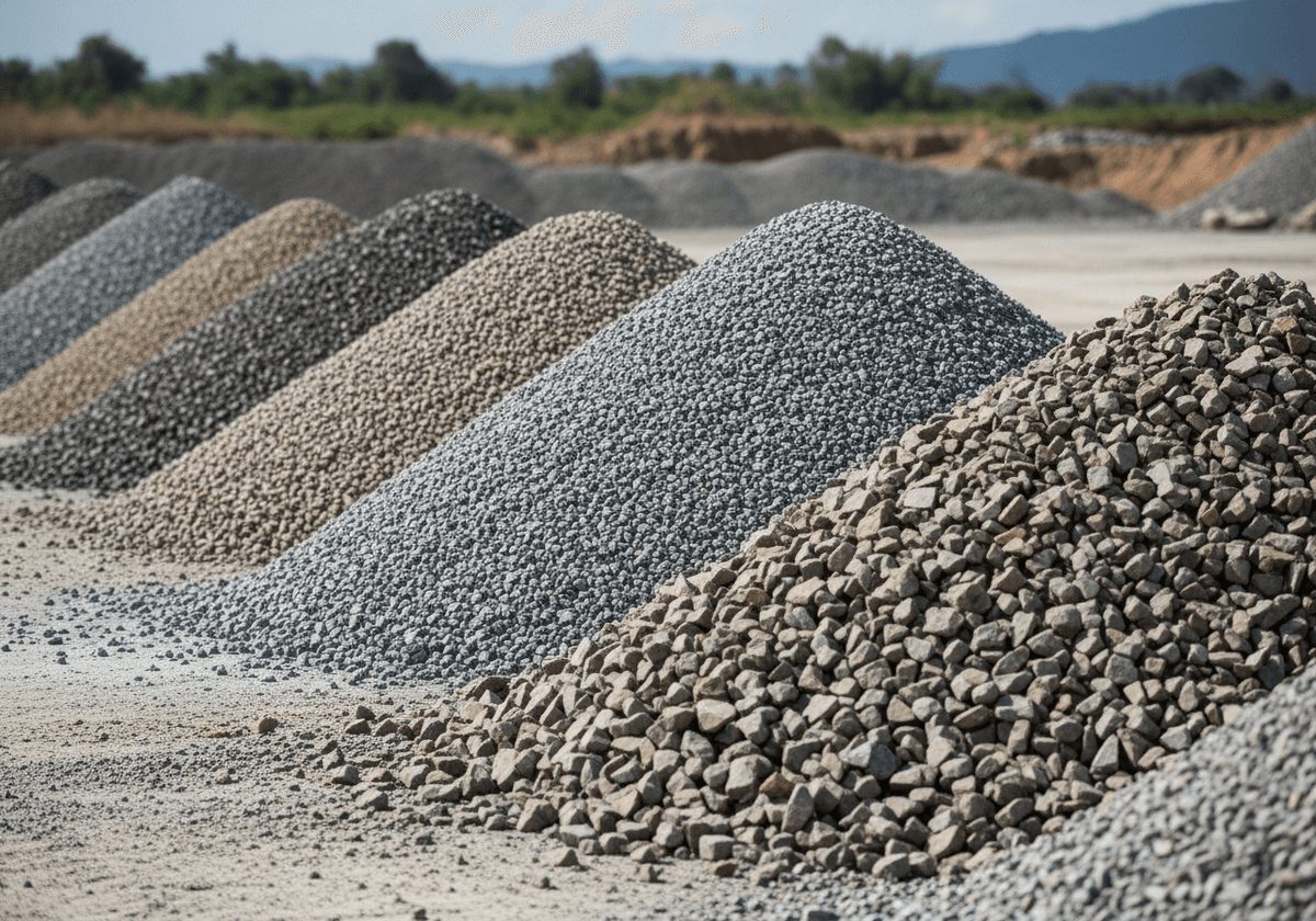 Gravel aggregate pile